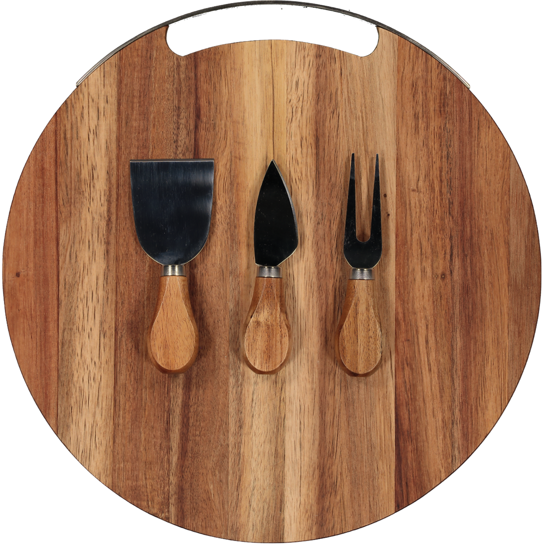 Acacia Cheese Board With Cheese Knives