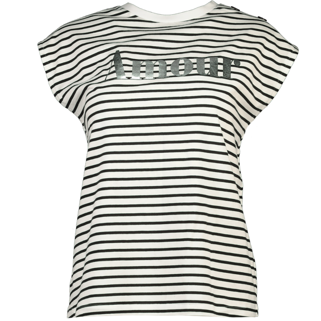 Amour Striped Print Top