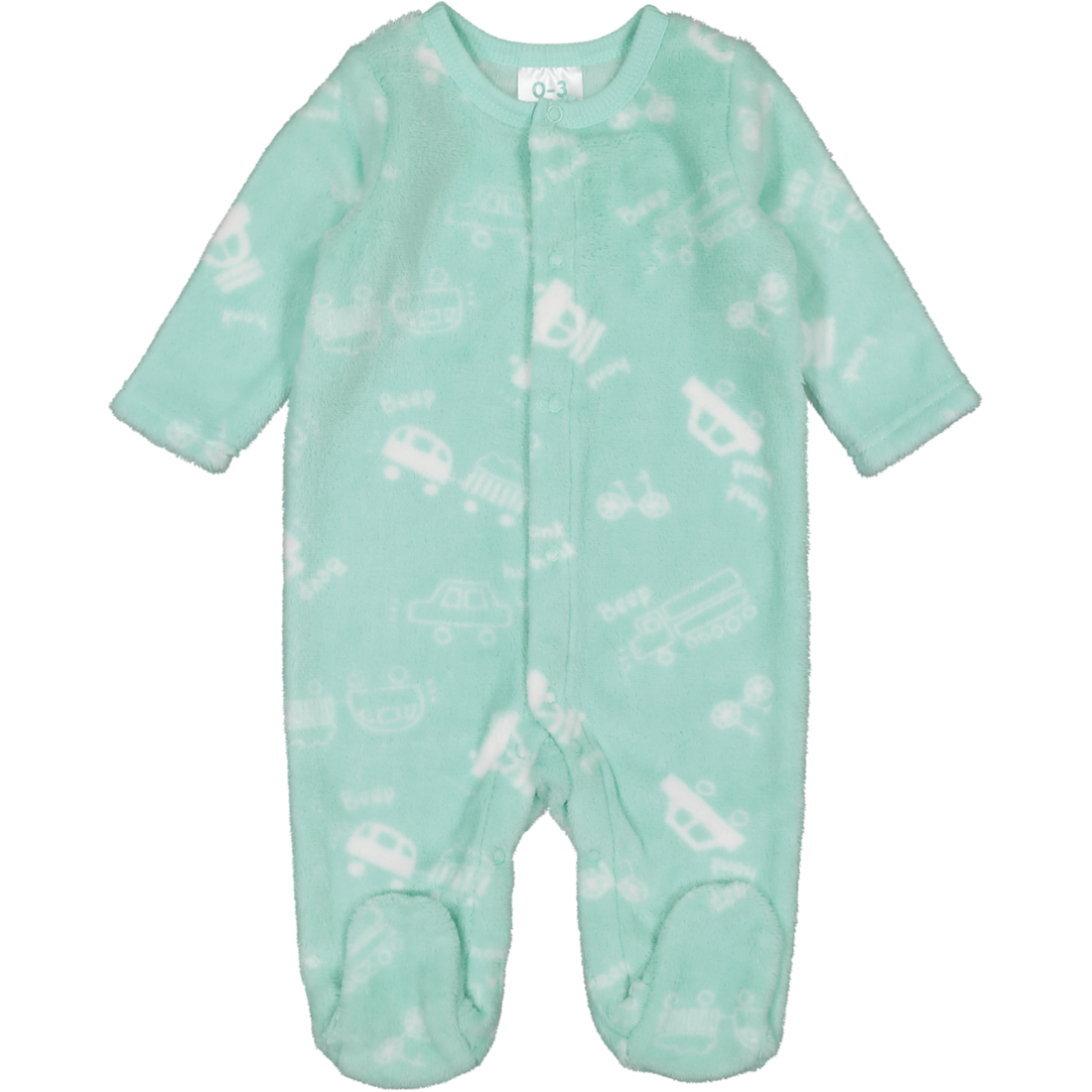 Coral Fleece Babygrow