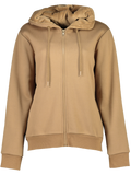 Zip Through Drawstring Fleece Hoodie