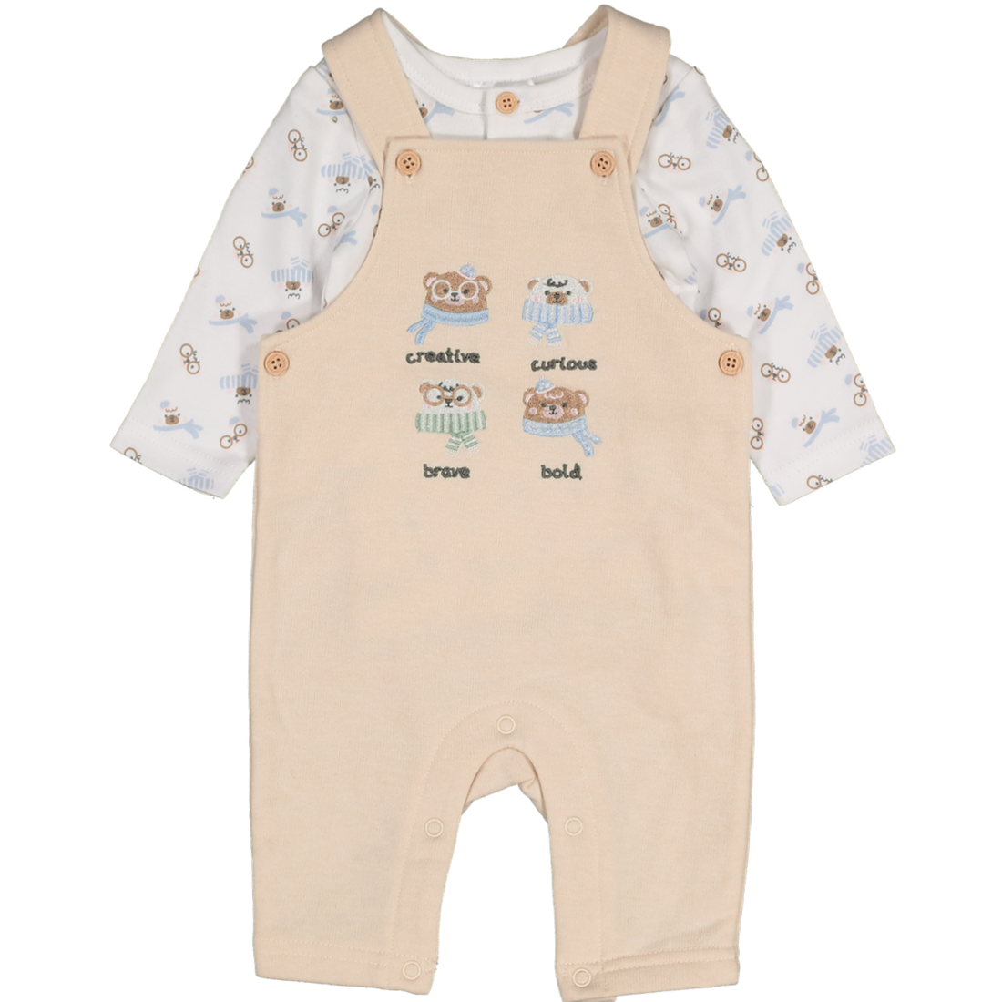 Long Sleeve Dungaree Set